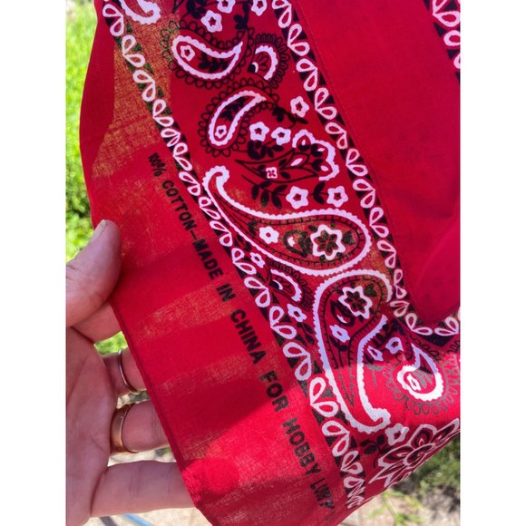 Vintage Red Bandanna Half Apron Western Farmhouse - Picture 5 of 12